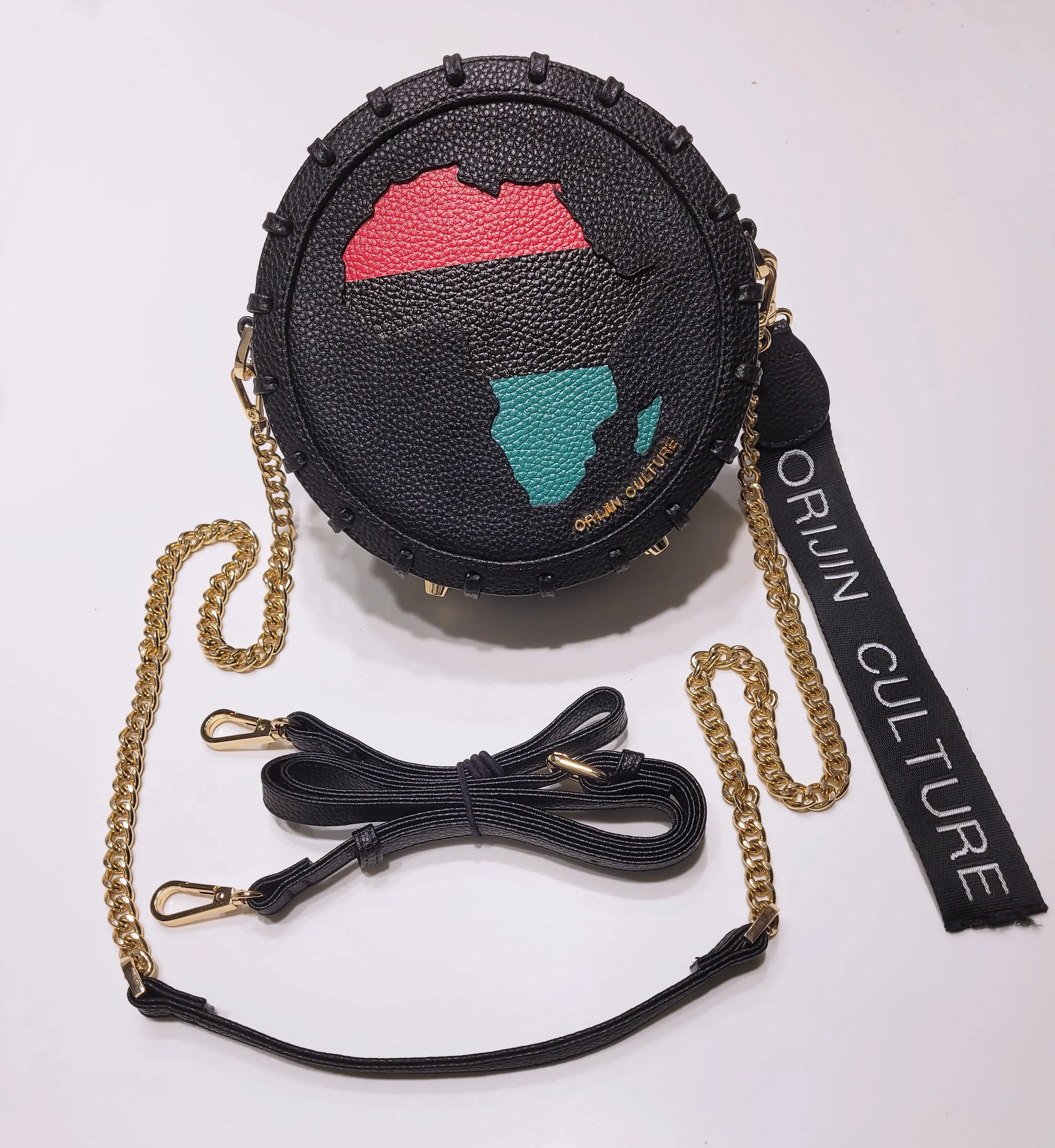 Mini Retro Africa Medallion Round Bag - Image 4