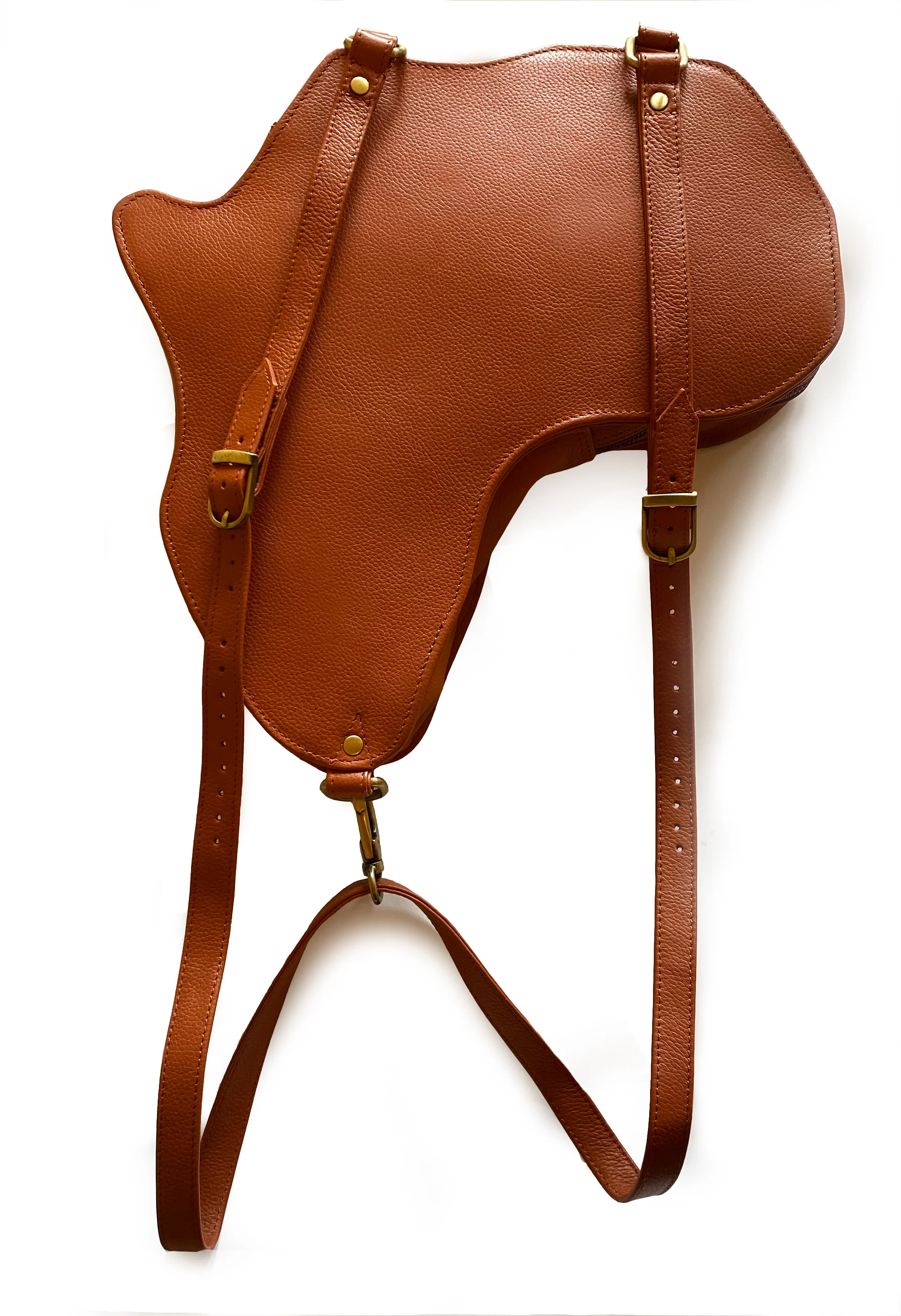 Africa Bag / Backpack - Brown Leather (Medium) - Image 4