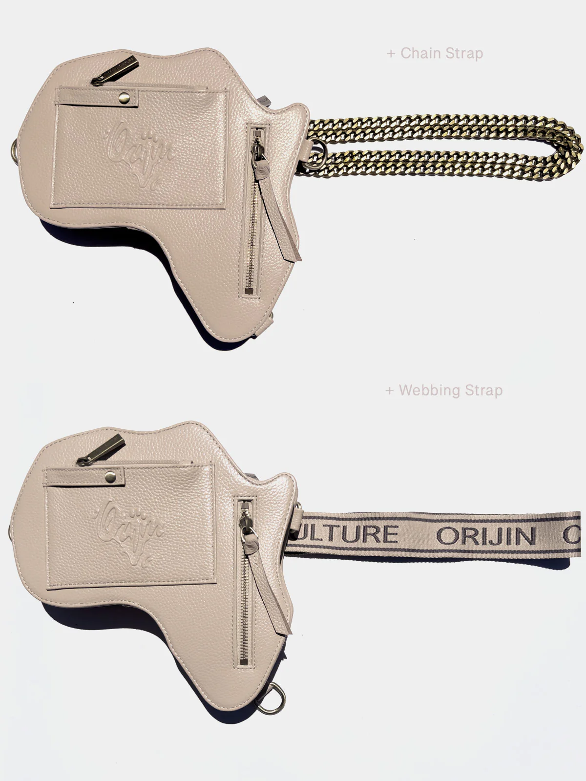 NEW! Sand Africa Fanny Pack/ CrossBody Bag- Nude Leather - Image 3